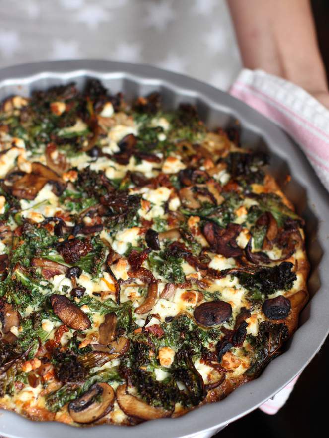 Quiche en costra de quinoa