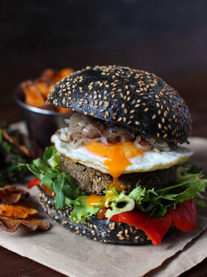 Hamburguesa de berenjenas