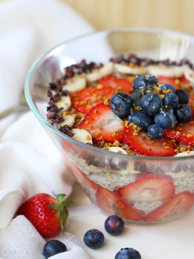 Bol energético de avena y chia