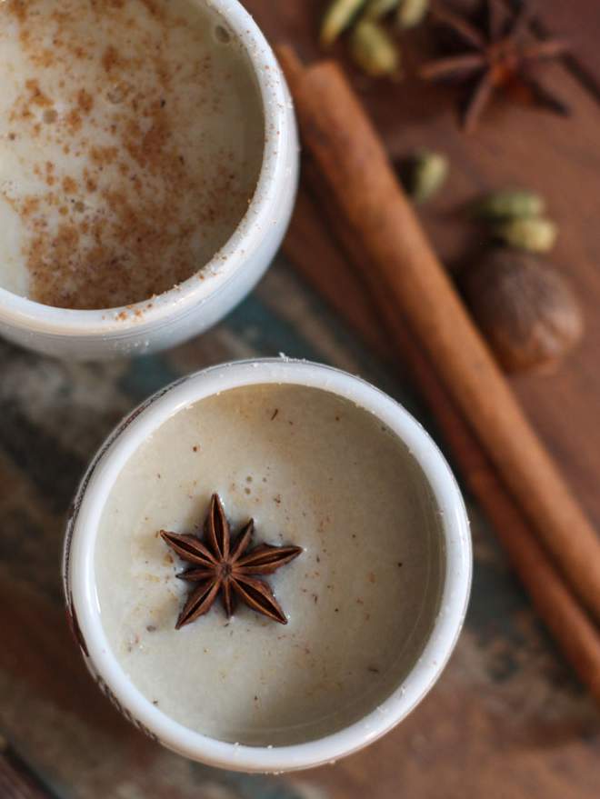 Té verde con masala chai latte